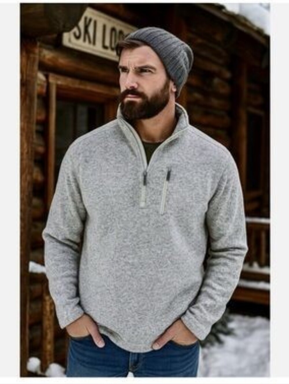 Woolrich Men's 1/4 Zip Pullover In XL